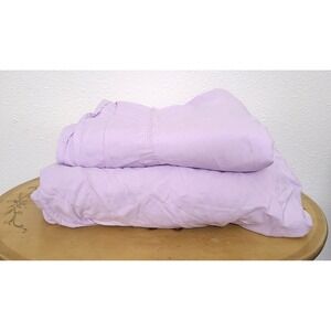 Springs Home 100% Cotton Double Full Lilac Purple Fitted Flat Sheet Set Feminine